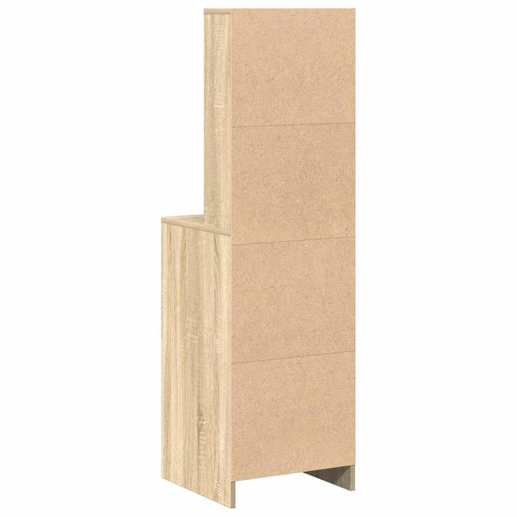 vidaXL Highboard Dąb Sonoma 40 x 40,5 x 135 cm Materiał drewnopochodny