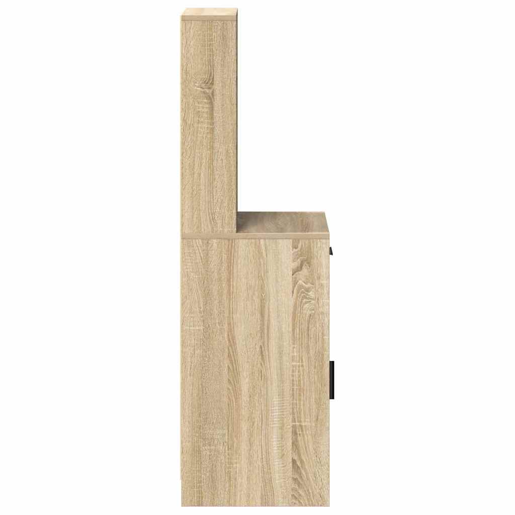 vidaXL Highboard Dąb Sonoma 40 x 40,5 x 135 cm Materiał drewnopochodny