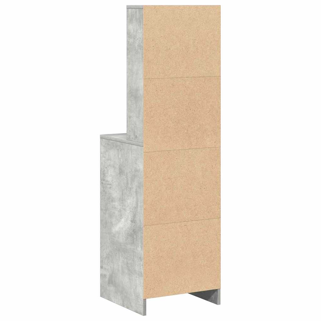 vidaXL Highboard z szufladą Betonowy szary 40 x 40,5 x 135 cm