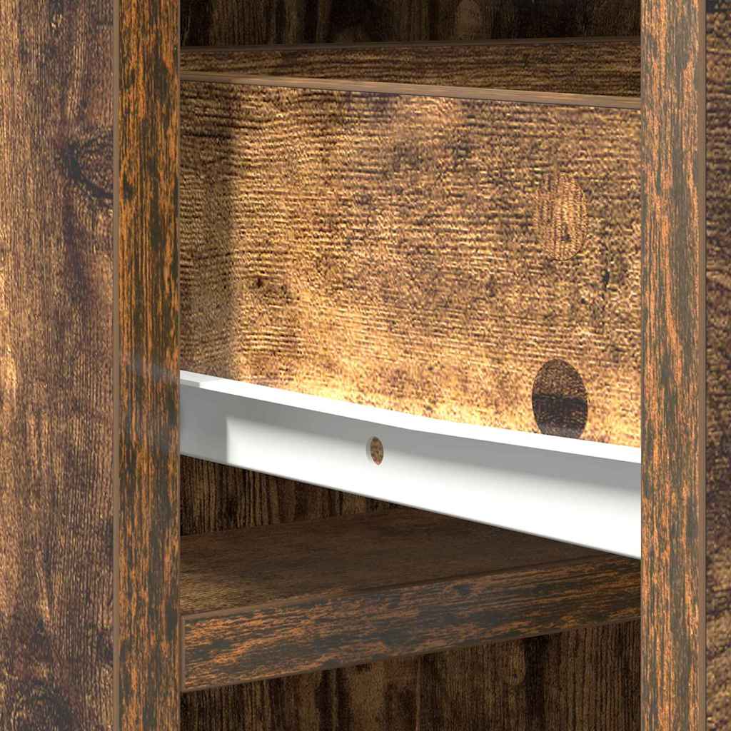 vidaXL Highboard z szufladą Dąb wędzony 40 x 40,5 x 135 cm