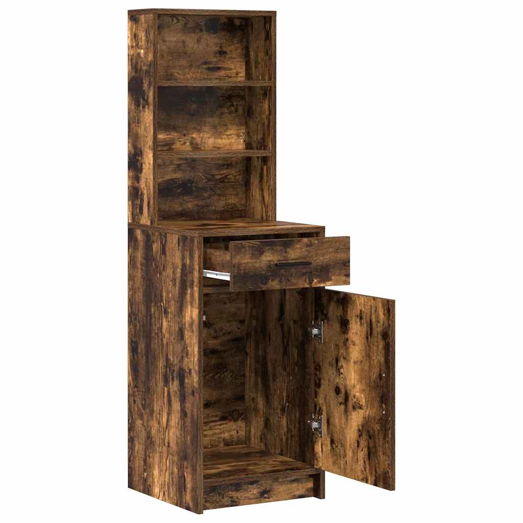 vidaXL Highboard z szufladą Dąb wędzony 40 x 40,5 x 135 cm