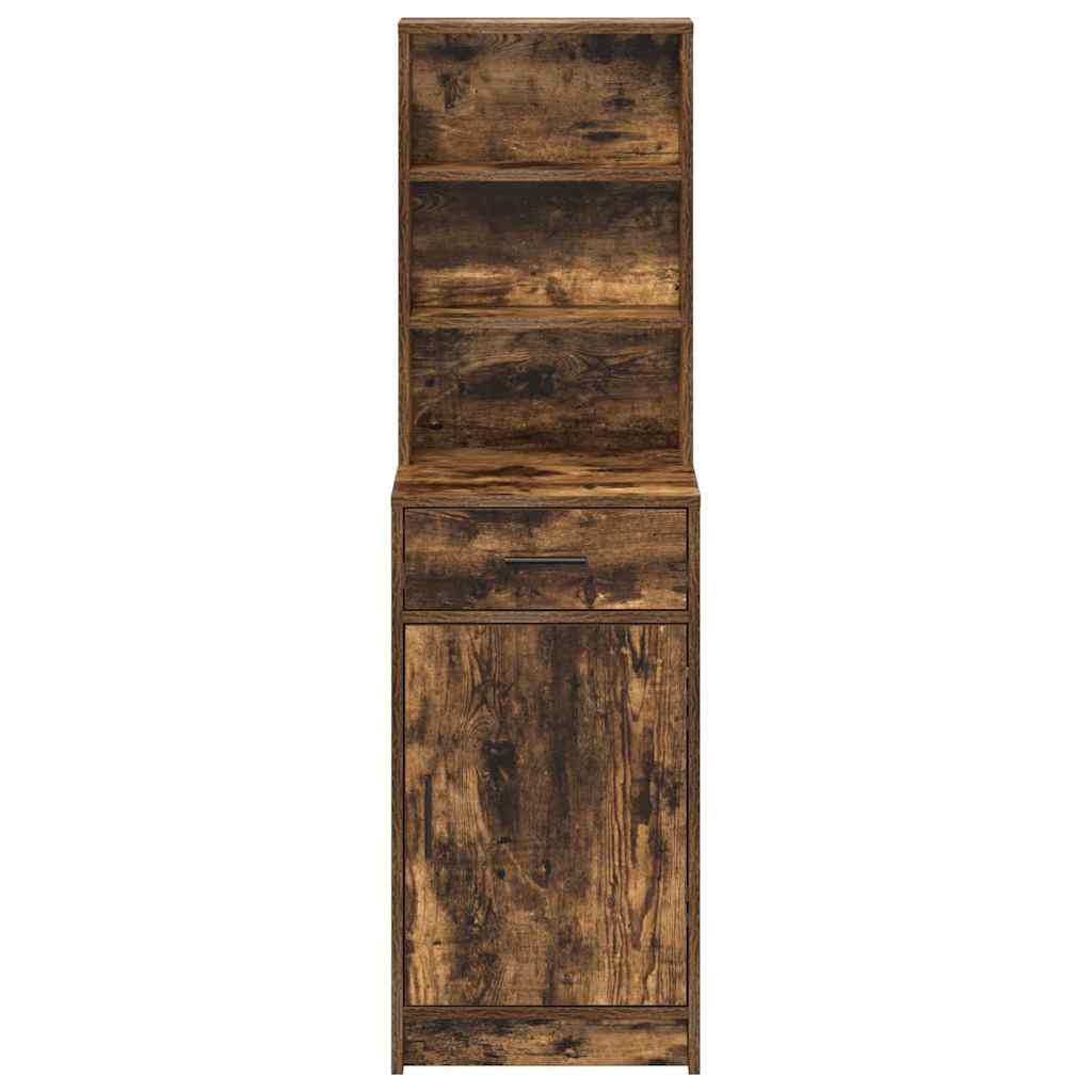 vidaXL Highboard z szufladą Dąb wędzony 40 x 40,5 x 135 cm