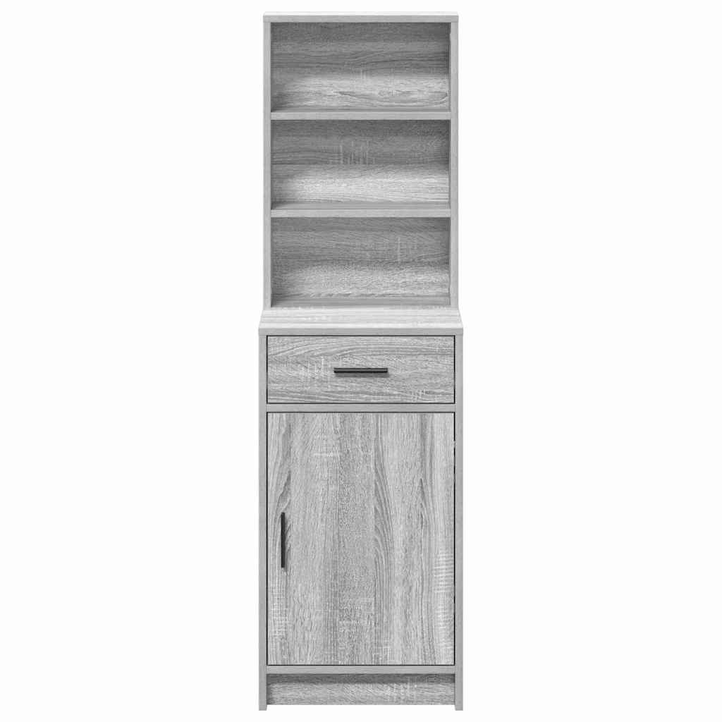 vidaXL Highboard z szufladą Szary Sonoma 40 x 40,5 x 135 cm
