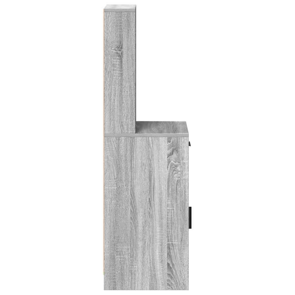 vidaXL Highboard z szufladą Szary Sonoma 40 x 40,5 x 135 cm