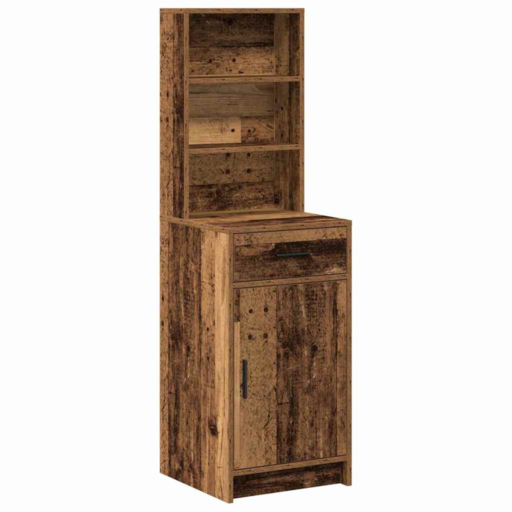 vidaXL Highboard z szufladą Stare drewno 40 x 40,5 x 135 cm