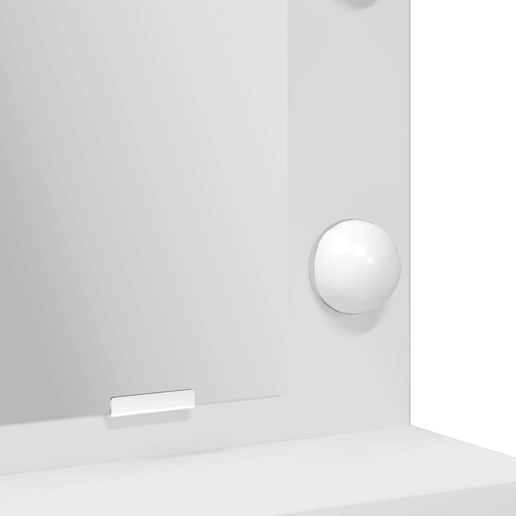 vidaXL Toaletka z półką Biały 79 x 41 x 135 cm Materiał drewnopochodny