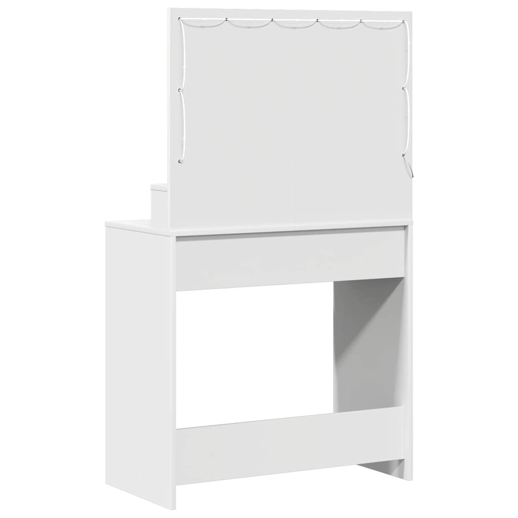 vidaXL Toaletka z półką Biały 79 x 41 x 135 cm Materiał drewnopochodny