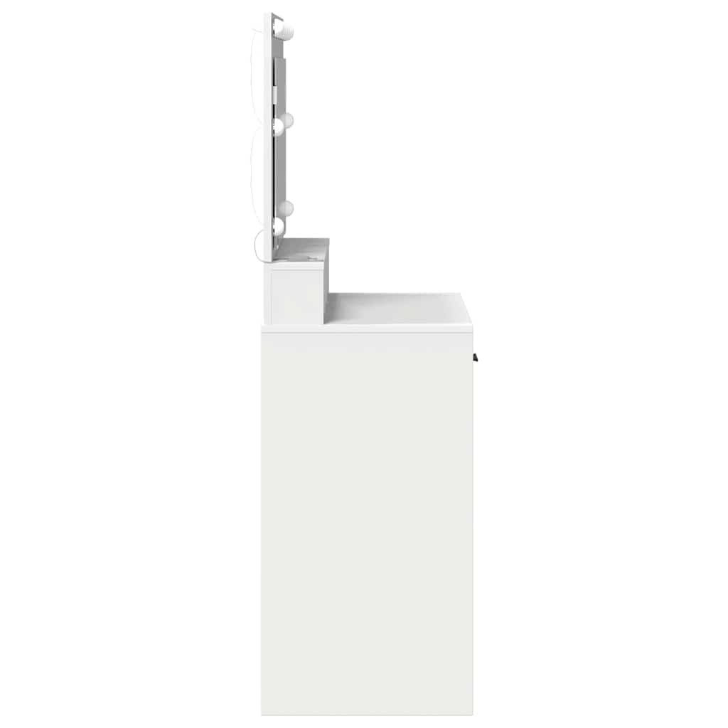 vidaXL Toaletka z półką Biały 79 x 41 x 135 cm Materiał drewnopochodny
