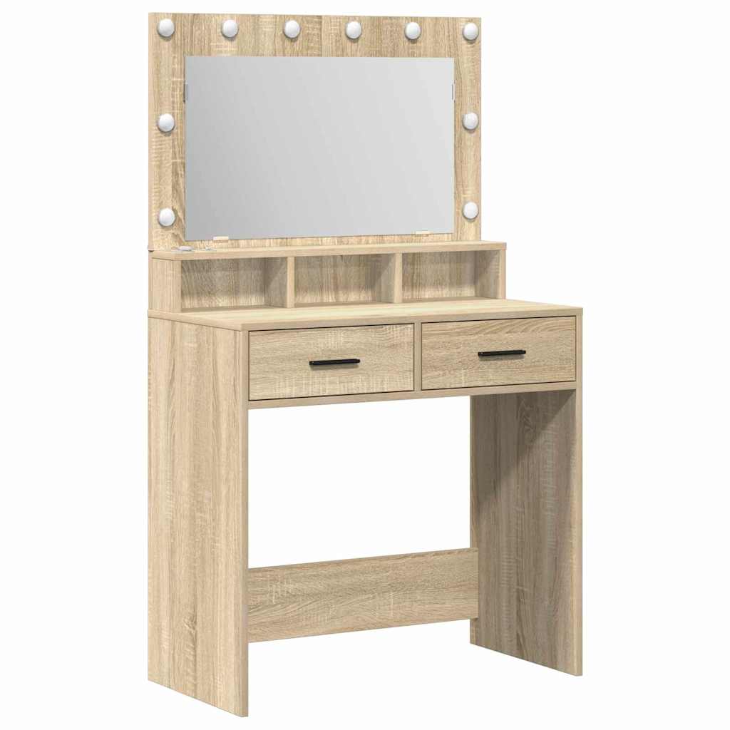 vidaXL Toaletka Dąb Sonoma 79 x 41 x 135 cm Materiał drewnopochodny