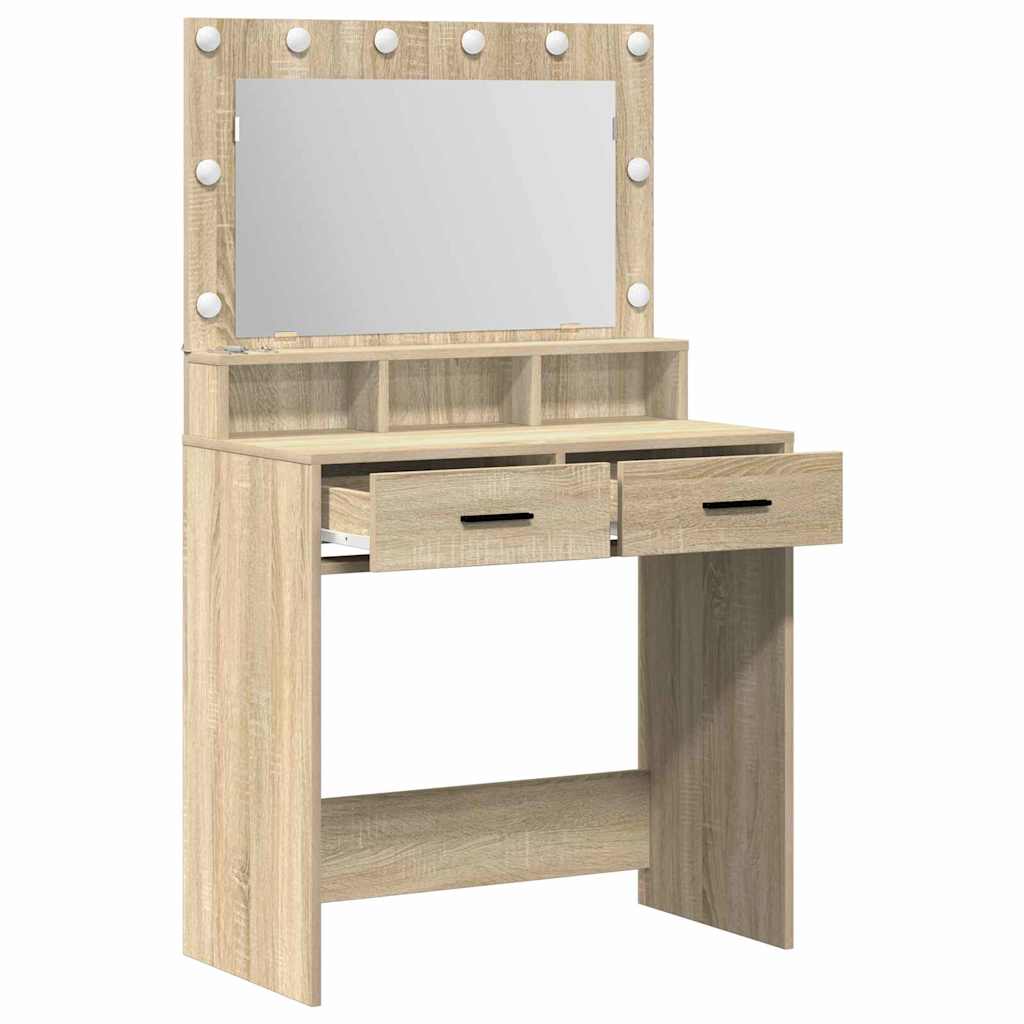 vidaXL Toaletka Dąb Sonoma 79 x 41 x 135 cm Materiał drewnopochodny