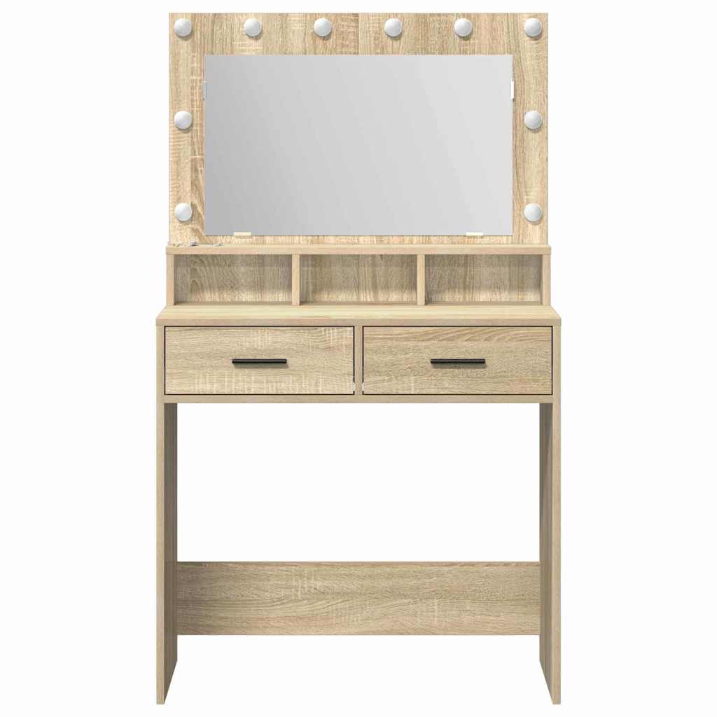 vidaXL Toaletka Dąb Sonoma 79 x 41 x 135 cm Materiał drewnopochodny