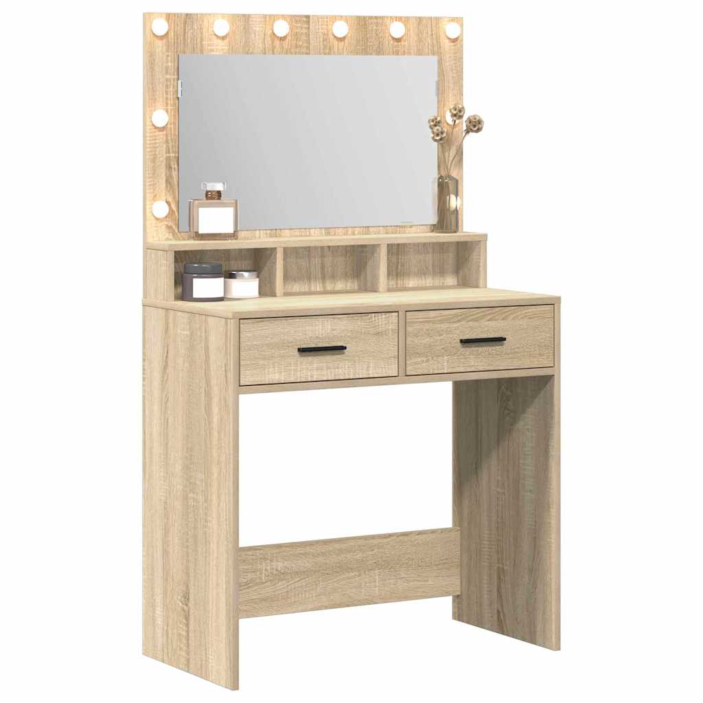 vidaXL Toaletka Dąb Sonoma 79 x 41 x 135 cm Materiał drewnopochodny