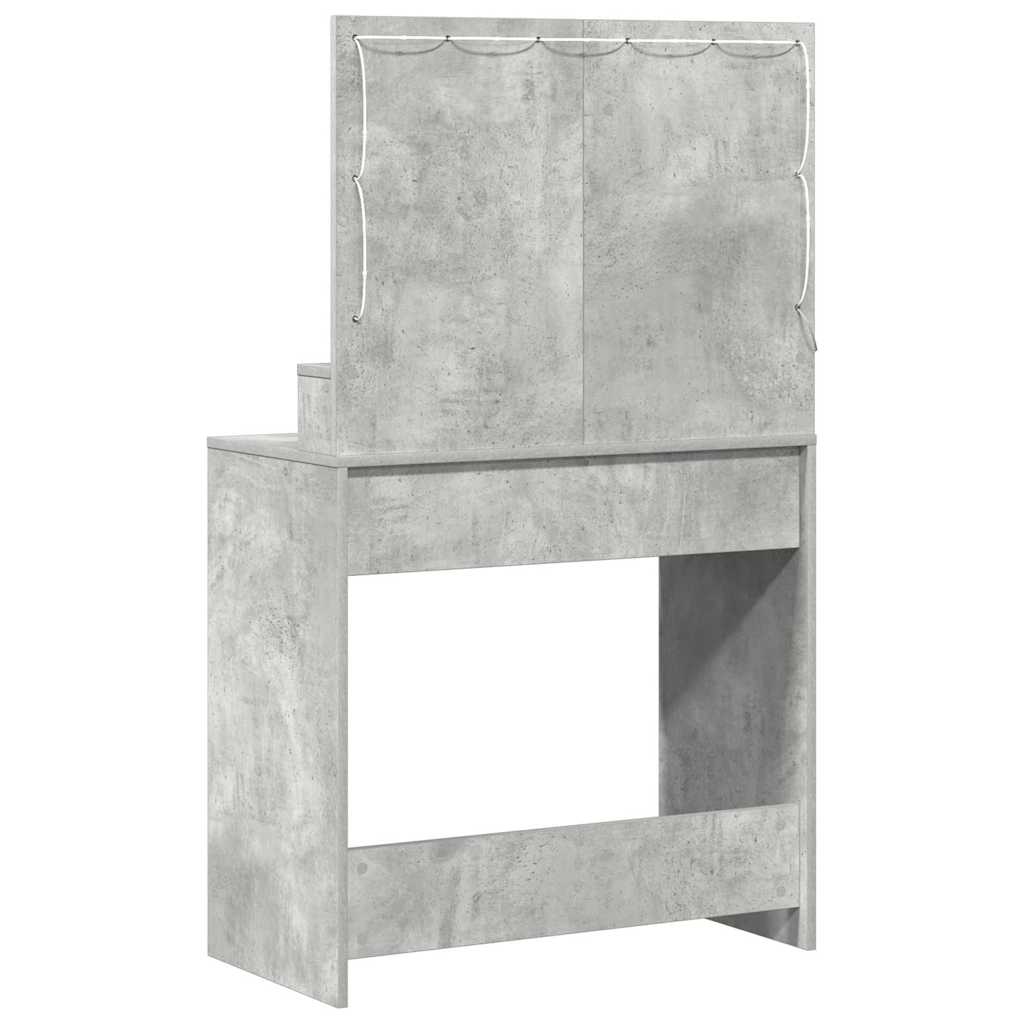 vidaXL Toaletka z szufladą z półką Betonowy szary 79 x 41 x 135 cm