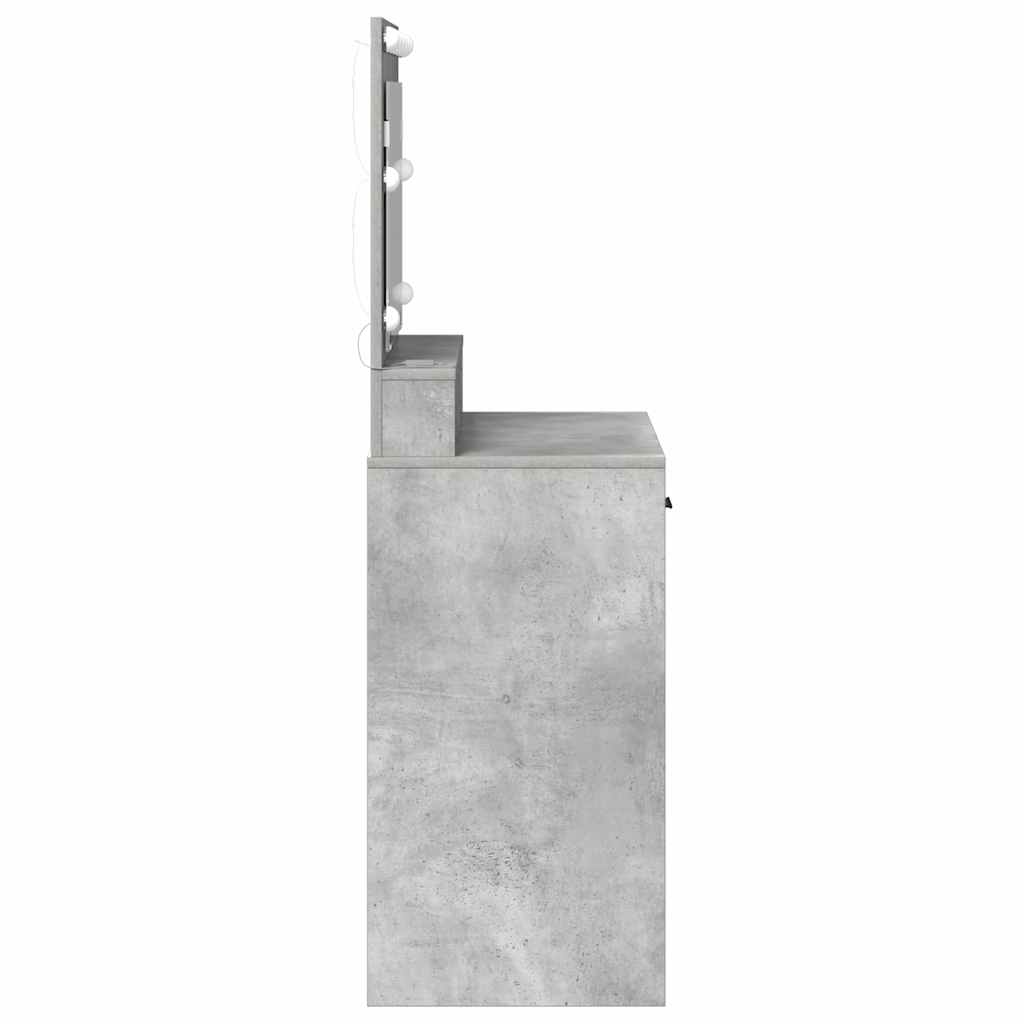 vidaXL Toaletka z szufladą z półką Betonowy szary 79 x 41 x 135 cm