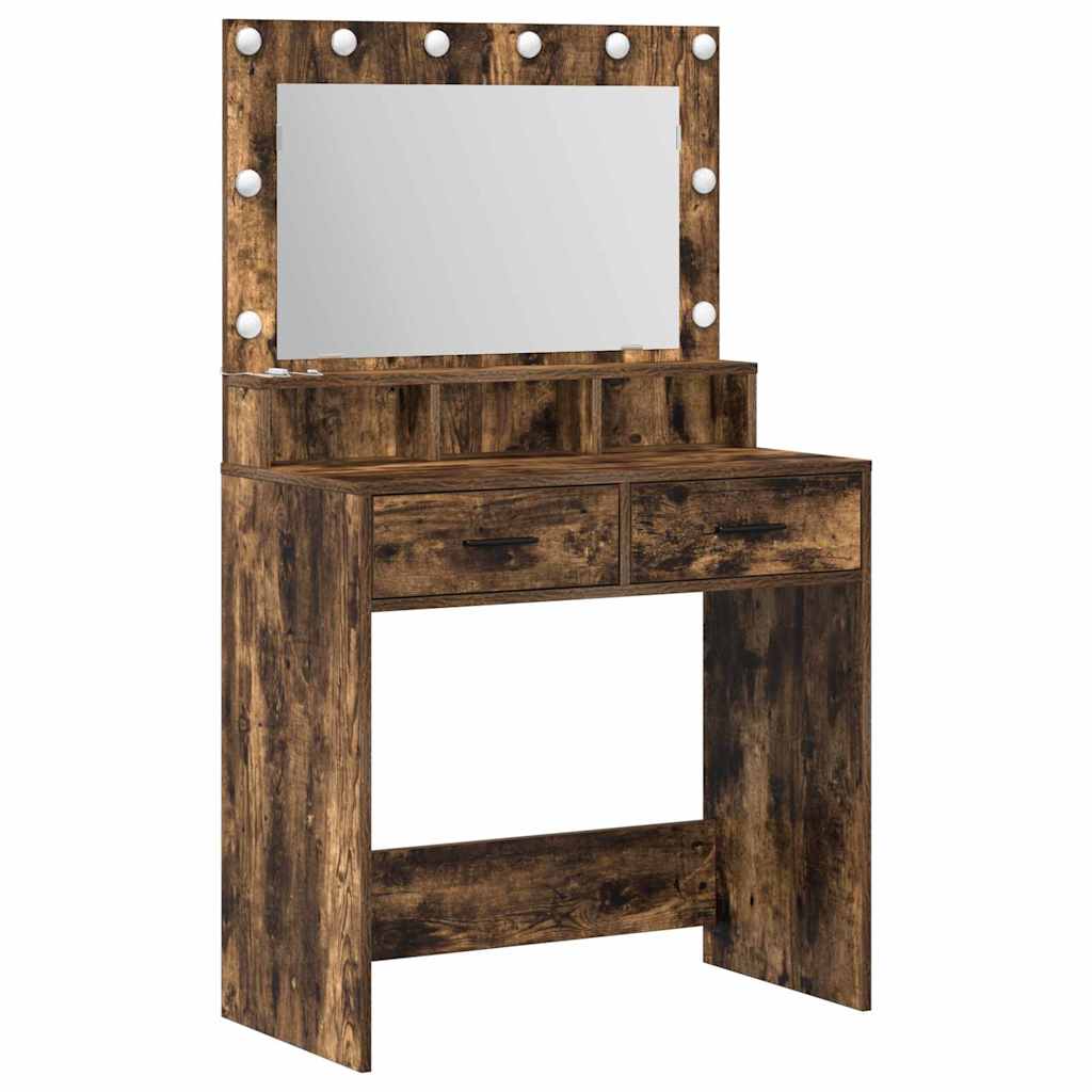 vidaXL Toaletka Dąb wędzony 79 x 41 x 135 cm Materiał drewnopochodny