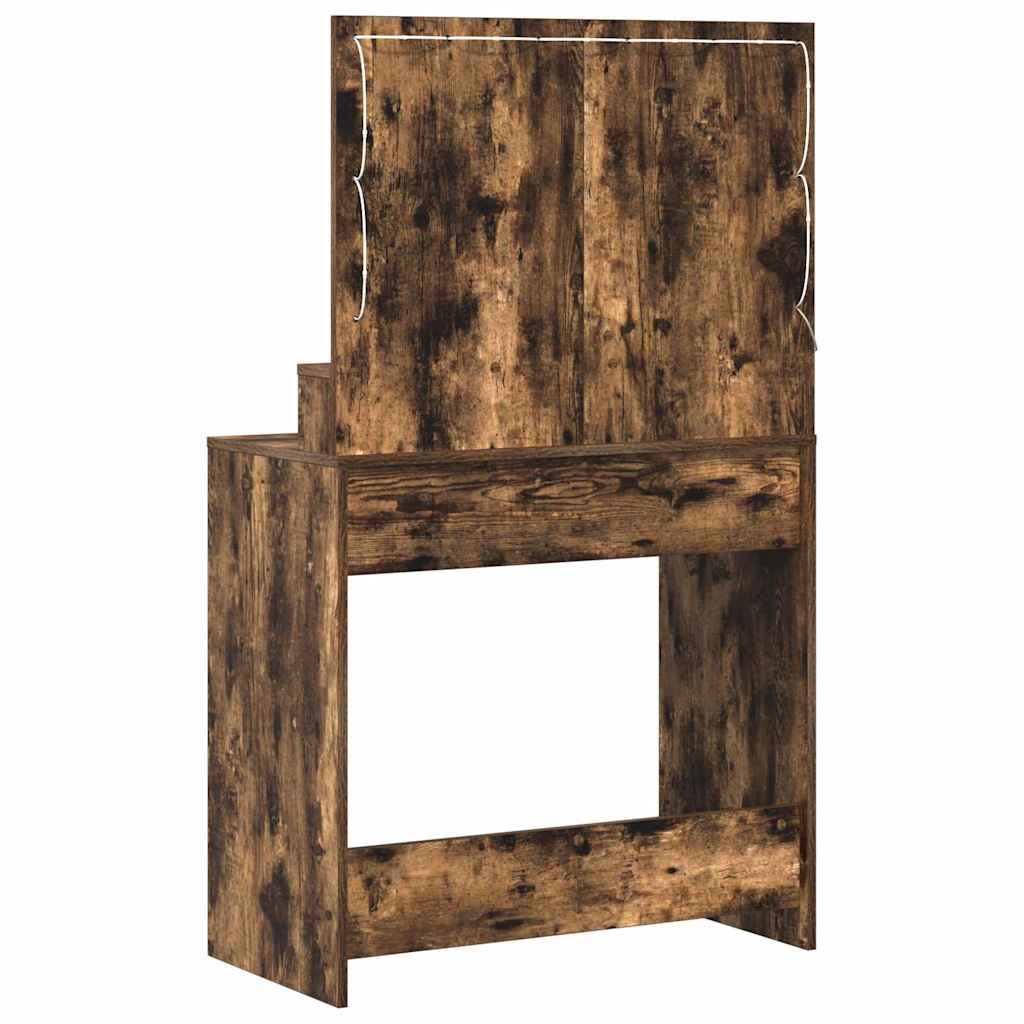 vidaXL Toaletka Dąb wędzony 79 x 41 x 135 cm Materiał drewnopochodny