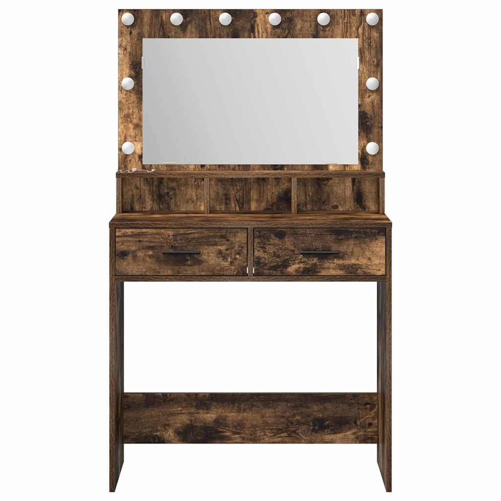 vidaXL Toaletka Dąb wędzony 79 x 41 x 135 cm Materiał drewnopochodny