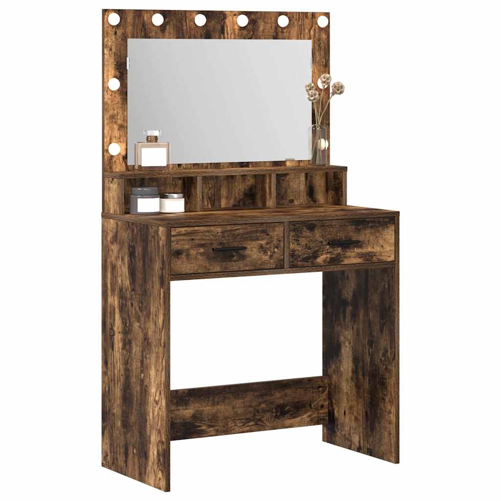 vidaXL Toaletka Dąb wędzony 79 x 41 x 135 cm Materiał drewnopochodny