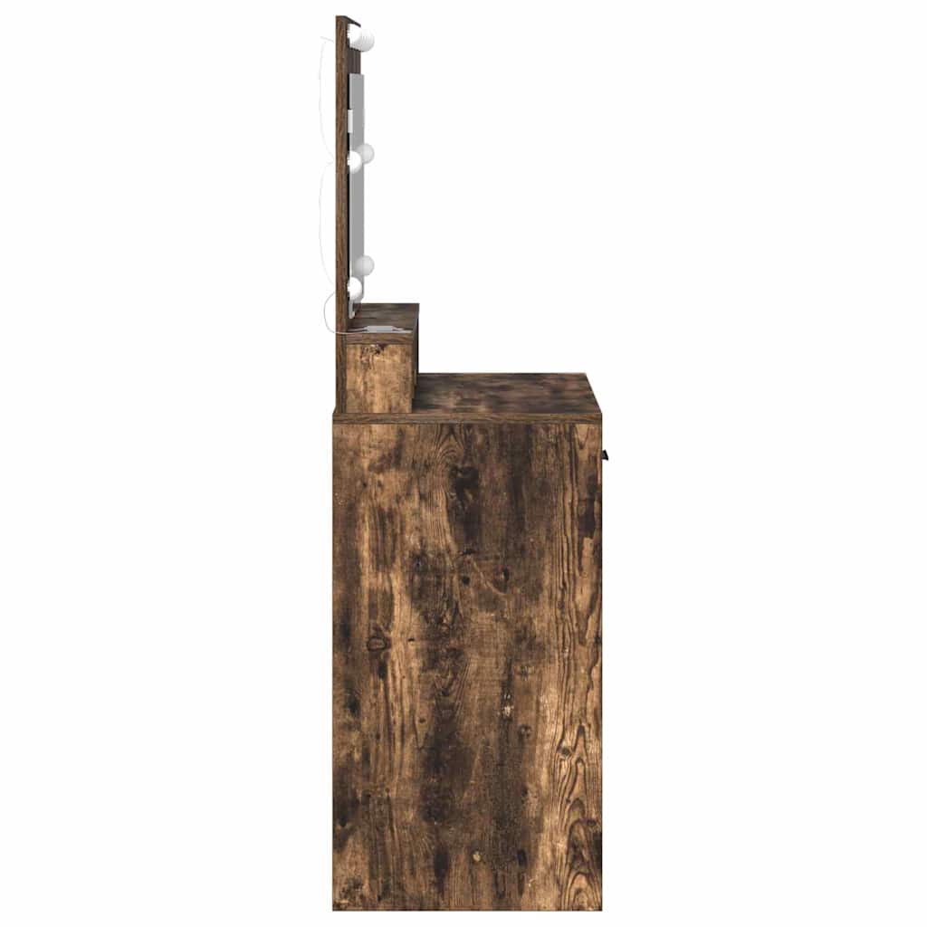 vidaXL Toaletka Dąb wędzony 79 x 41 x 135 cm Materiał drewnopochodny