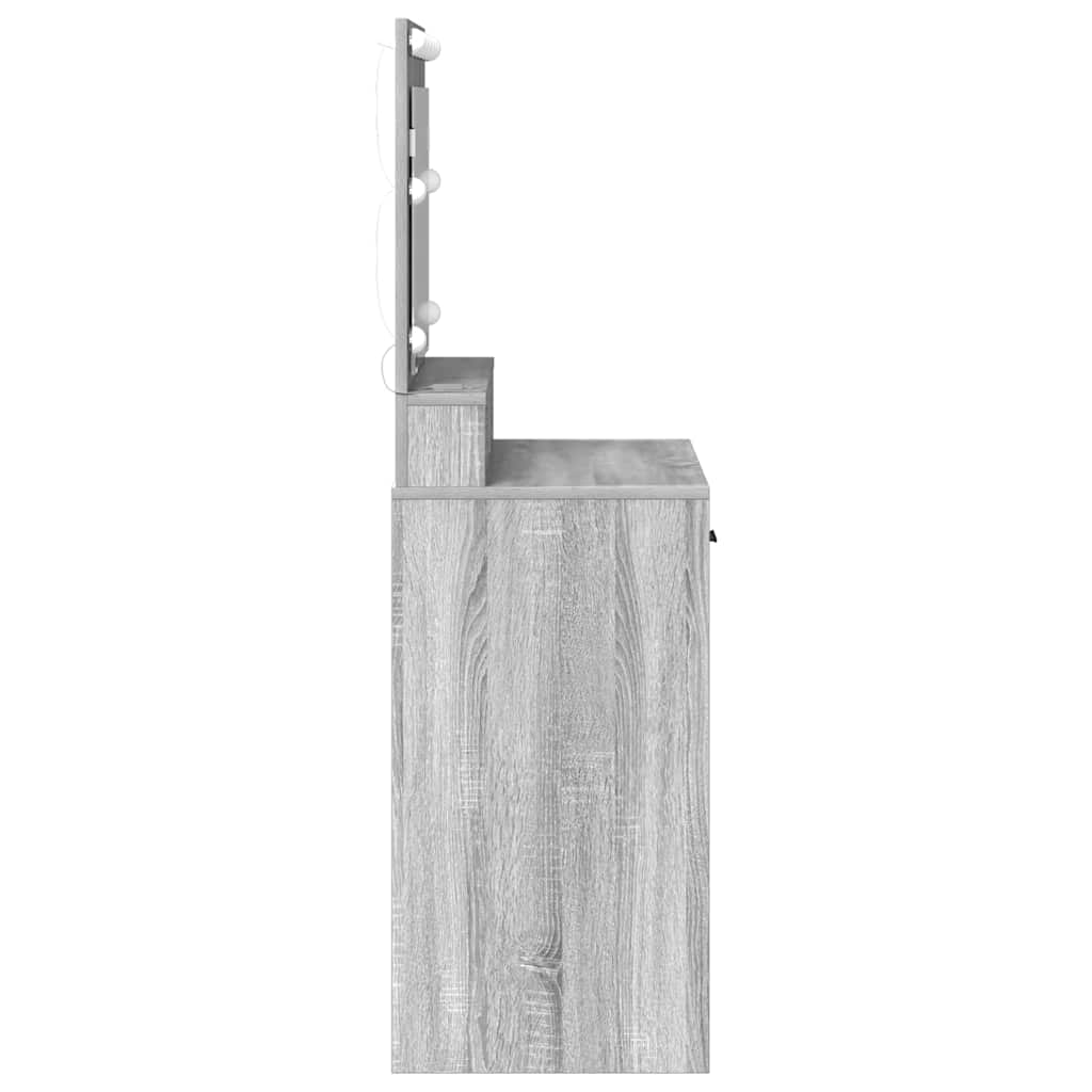 vidaXL Toaletka Szary Sonoma 79 x 41 x 135 cm Materiał drewnopochodny