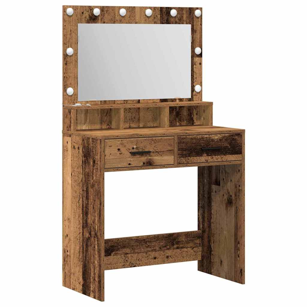 vidaXL Toaletka Stare drewno 79 x 41 x 135 cm Materiał drewnopochodny
