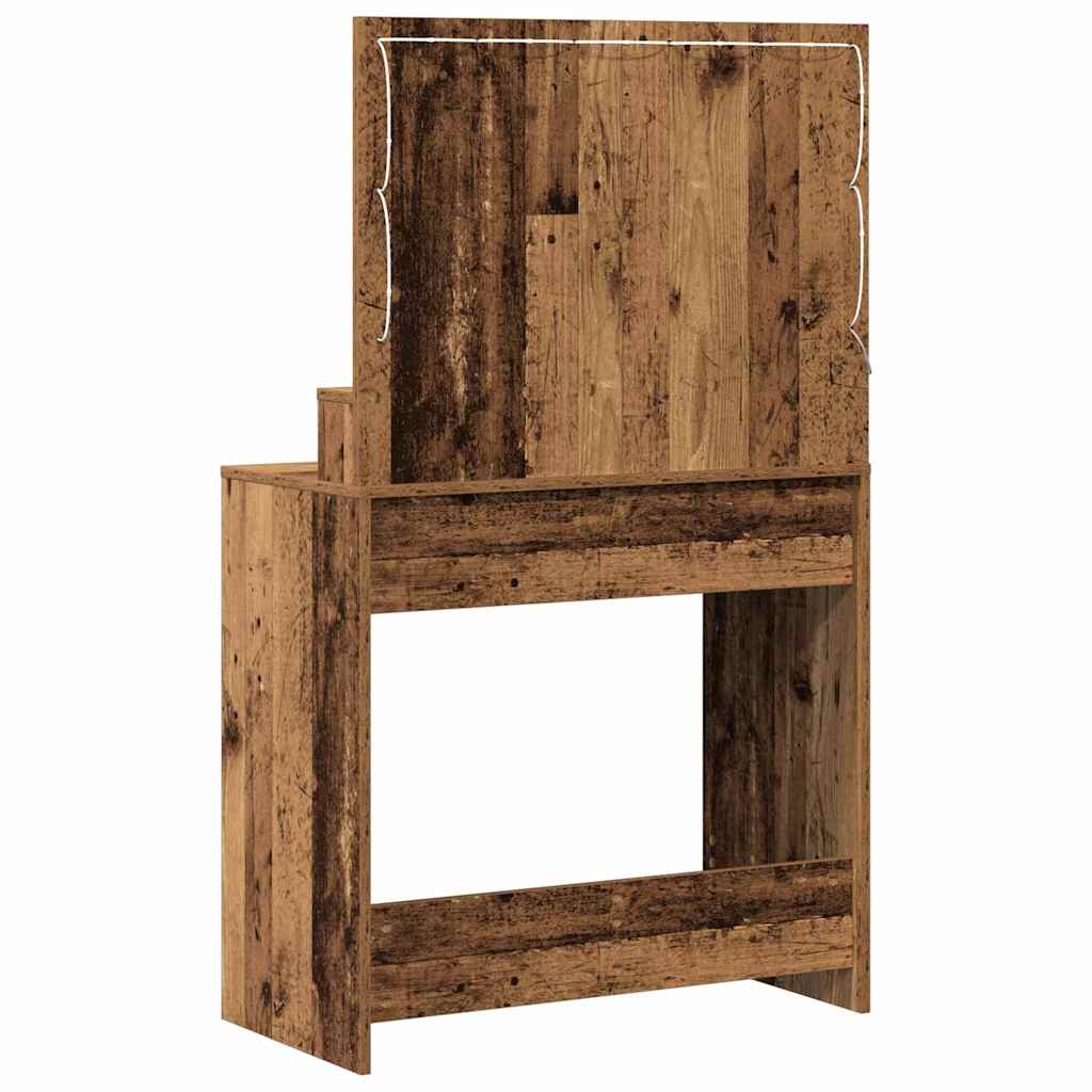 vidaXL Toaletka Stare drewno 79 x 41 x 135 cm Materiał drewnopochodny
