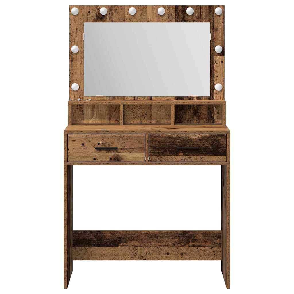 vidaXL Toaletka Stare drewno 79 x 41 x 135 cm Materiał drewnopochodny