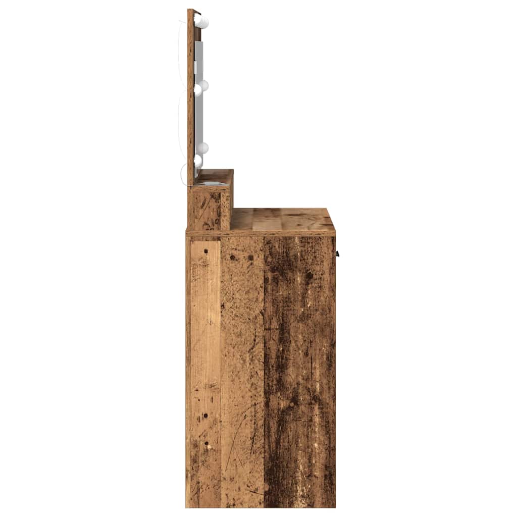vidaXL Toaletka Stare drewno 79 x 41 x 135 cm Materiał drewnopochodny