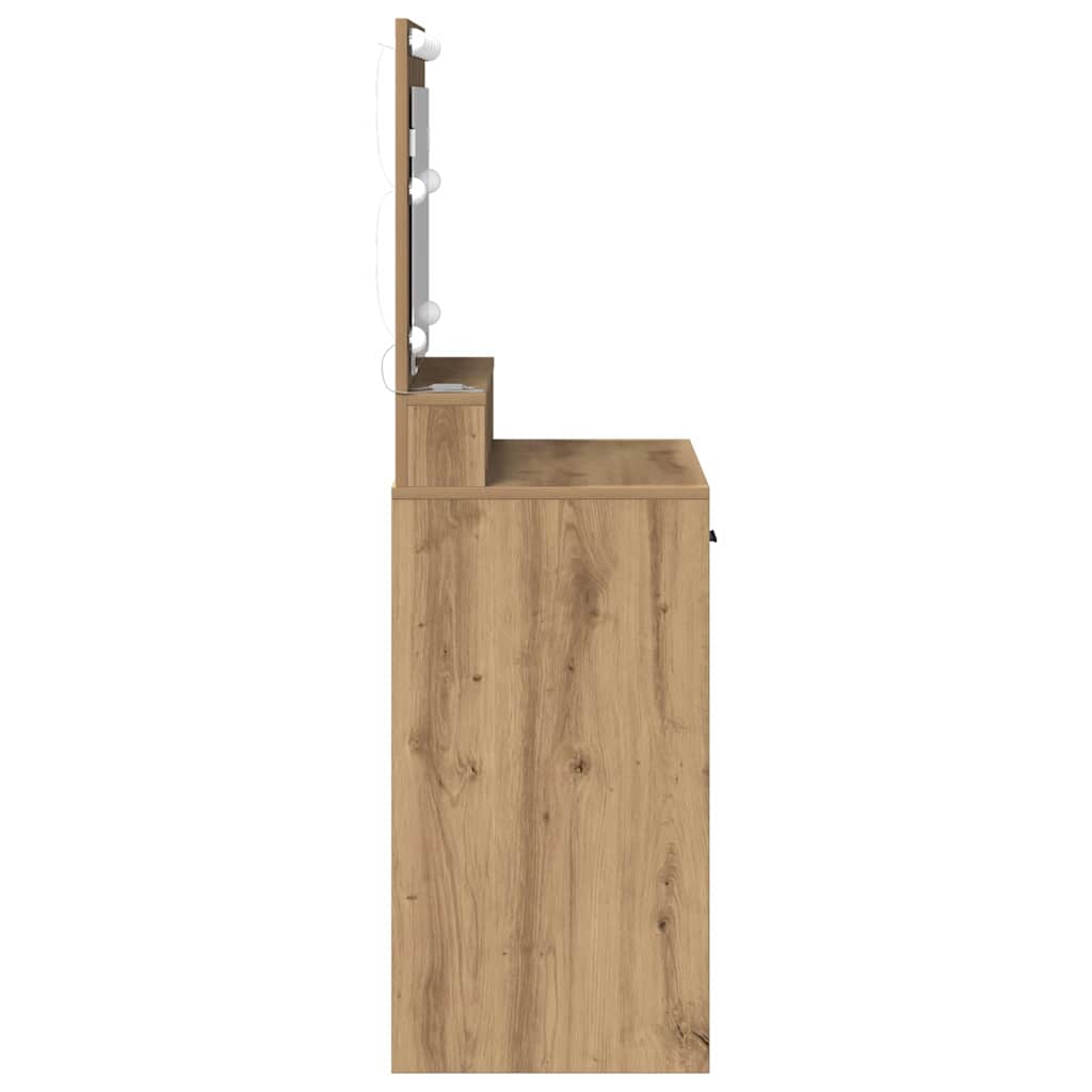 vidaXL Toaletka z szufladą z półką Dąb rzemieślniczy 79 x 41 x 135 cm