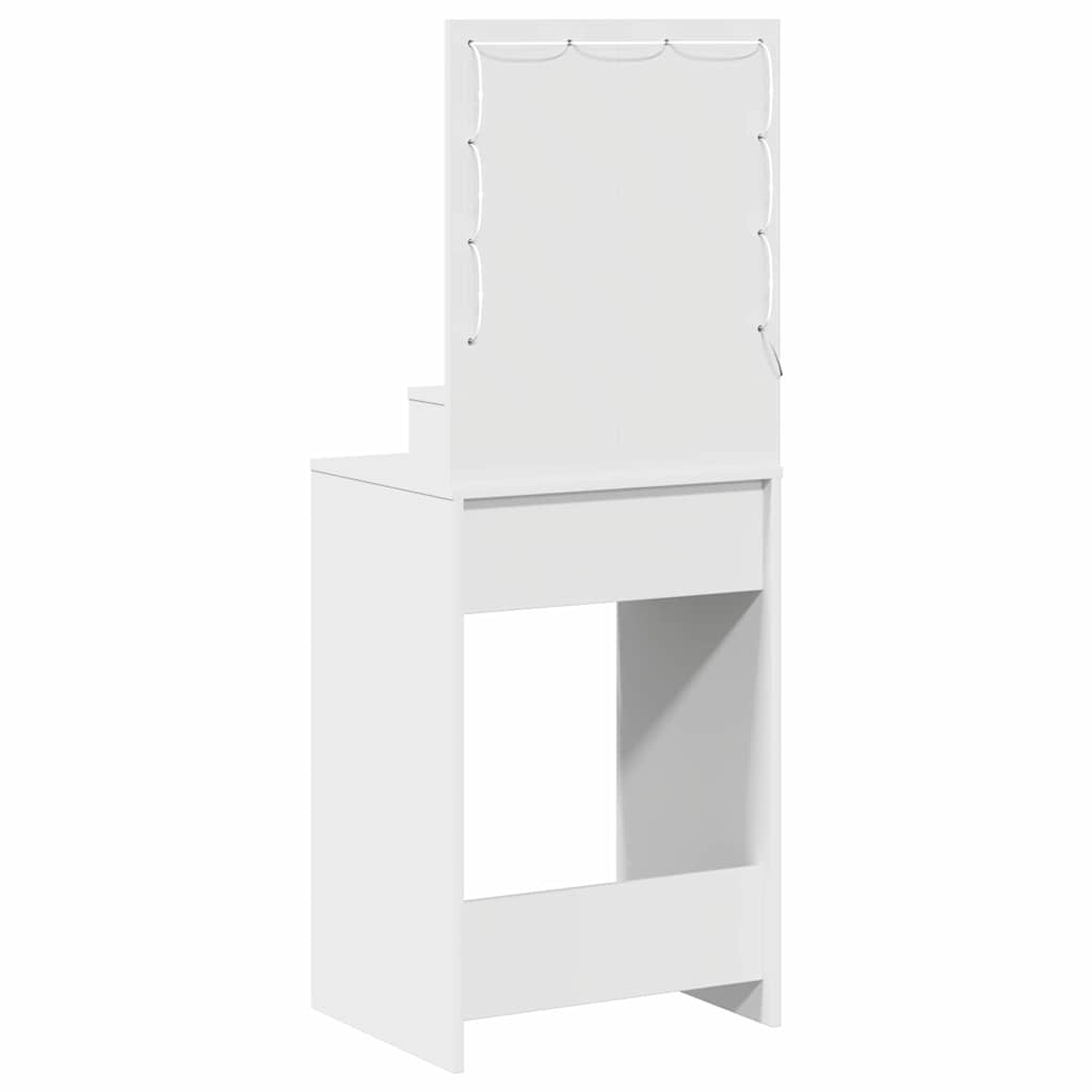 vidaXL Toaletka z półką Biały 50 x 41 x 135 cm Materiał drewnopochodny