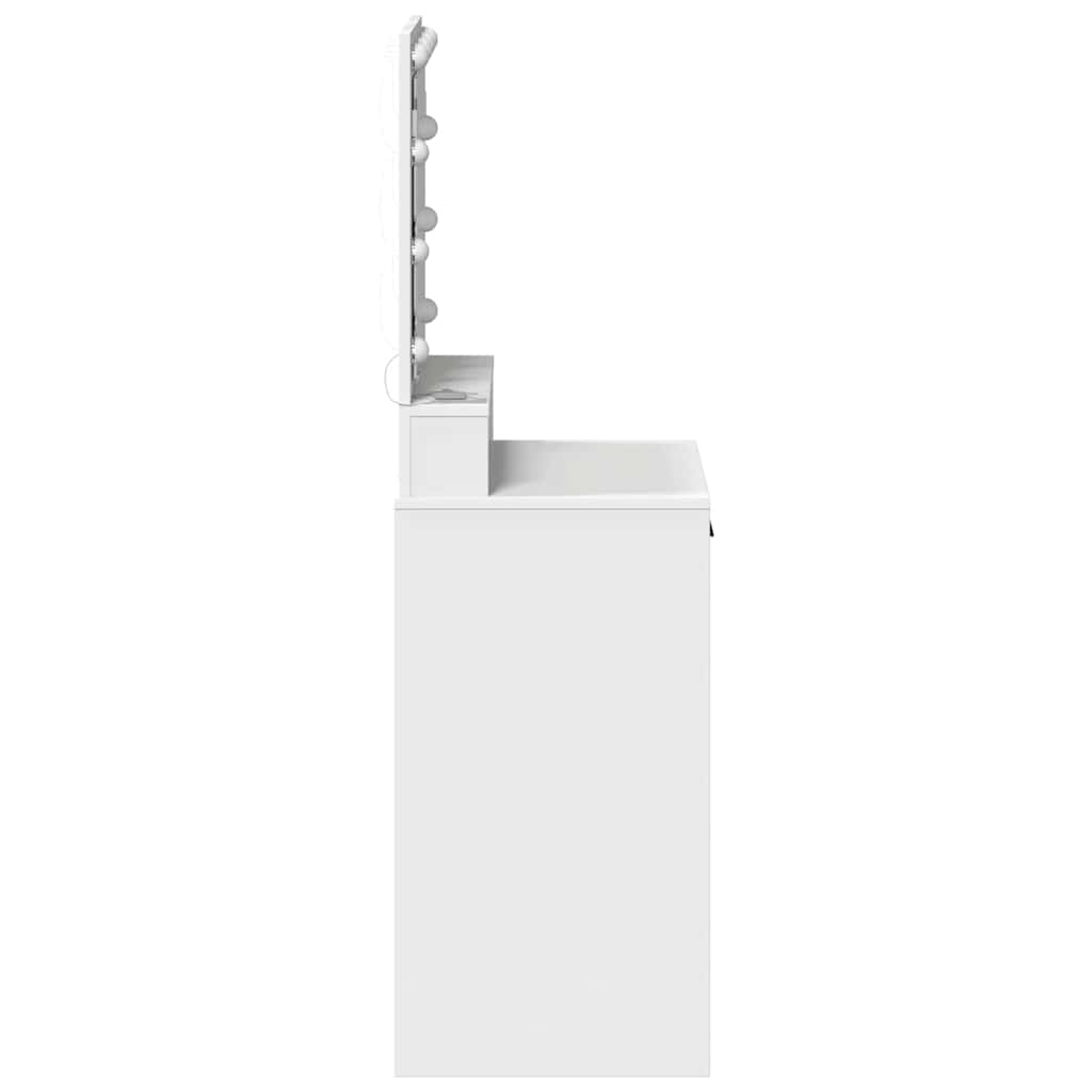 vidaXL Toaletka z półką Biały 50 x 41 x 135 cm Materiał drewnopochodny