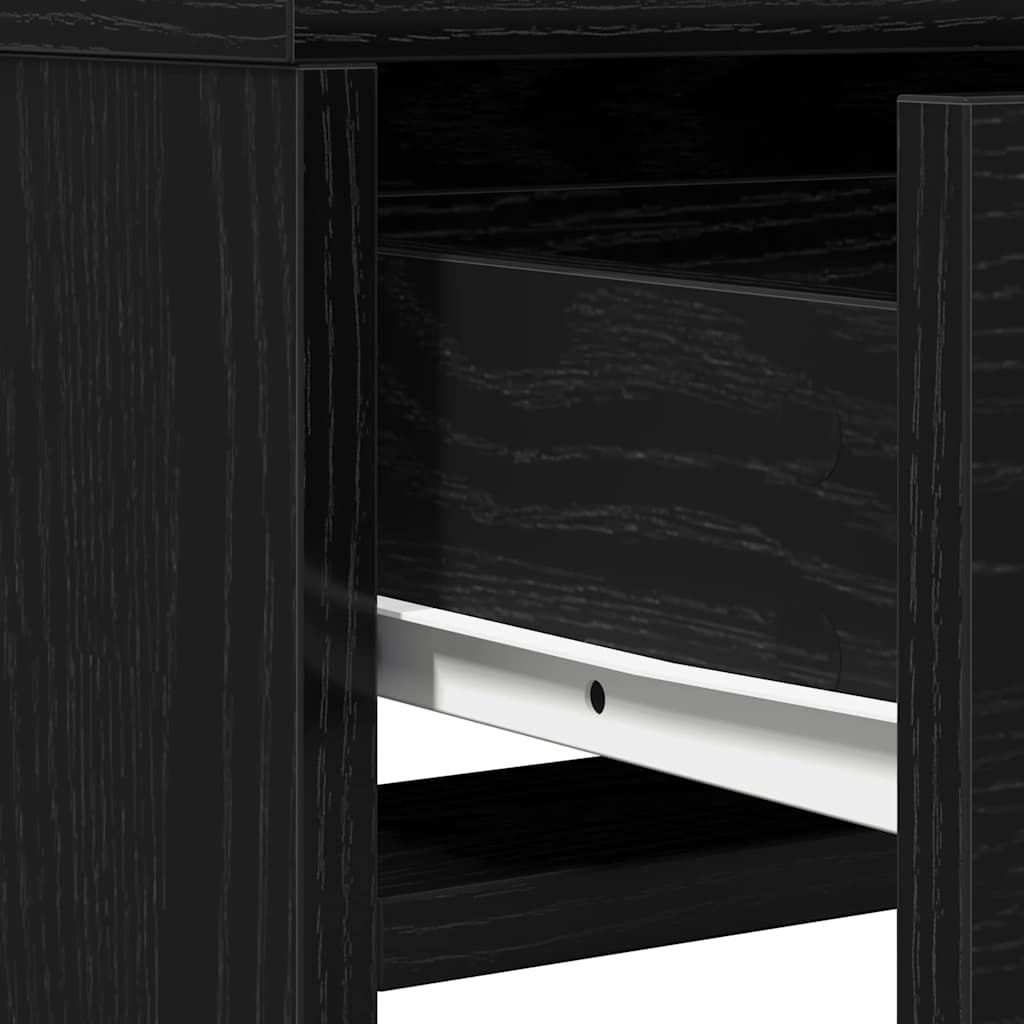 vidaXL Toaletka Czarny Dąb 50 x 41 x 135 cm Materiał drewnopochodny