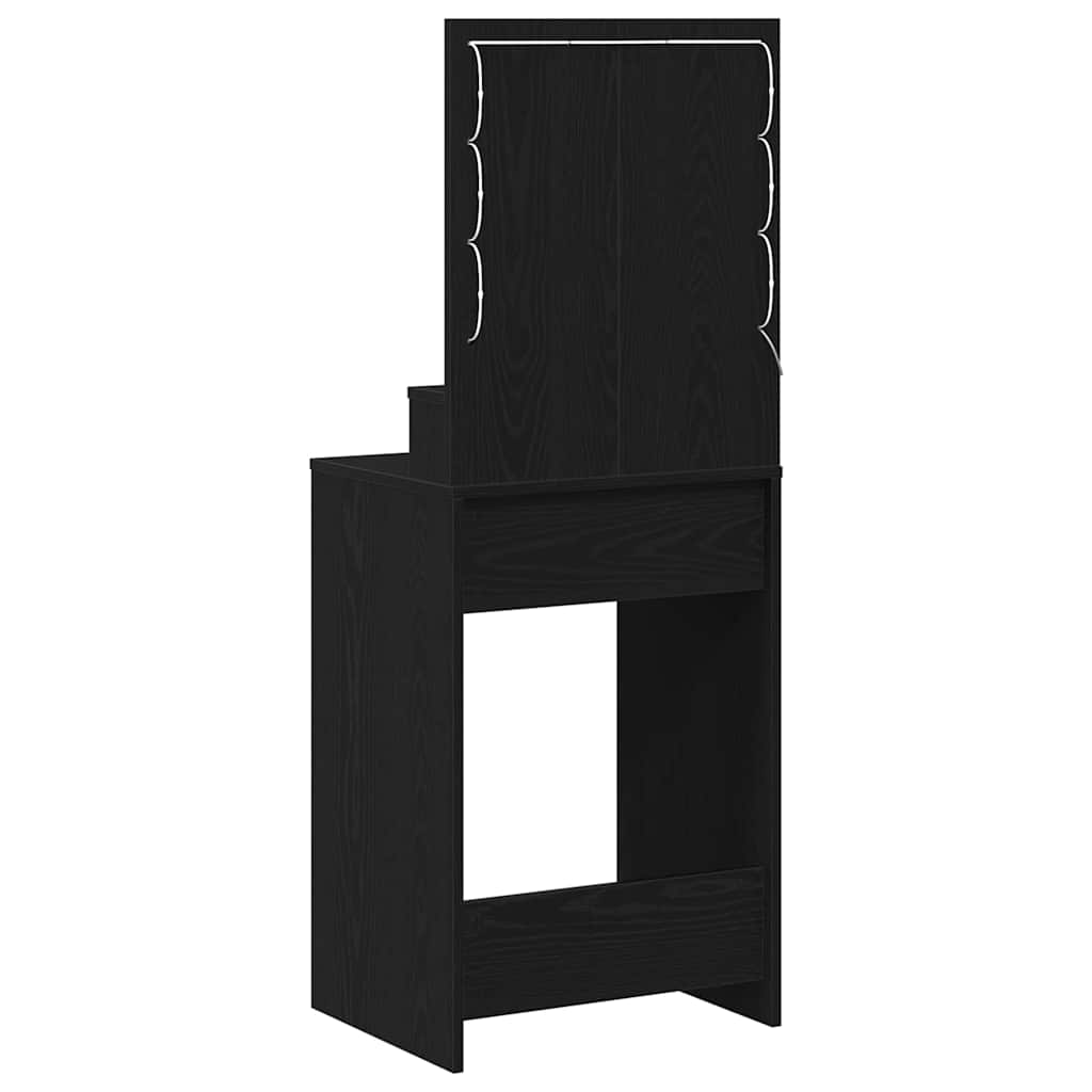 vidaXL Toaletka Czarny Dąb 50 x 41 x 135 cm Materiał drewnopochodny