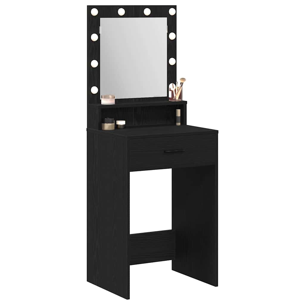 vidaXL Toaletka Czarny Dąb 50 x 41 x 135 cm Materiał drewnopochodny