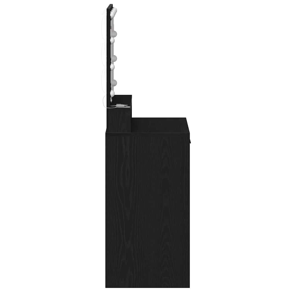 vidaXL Toaletka Czarny Dąb 50 x 41 x 135 cm Materiał drewnopochodny