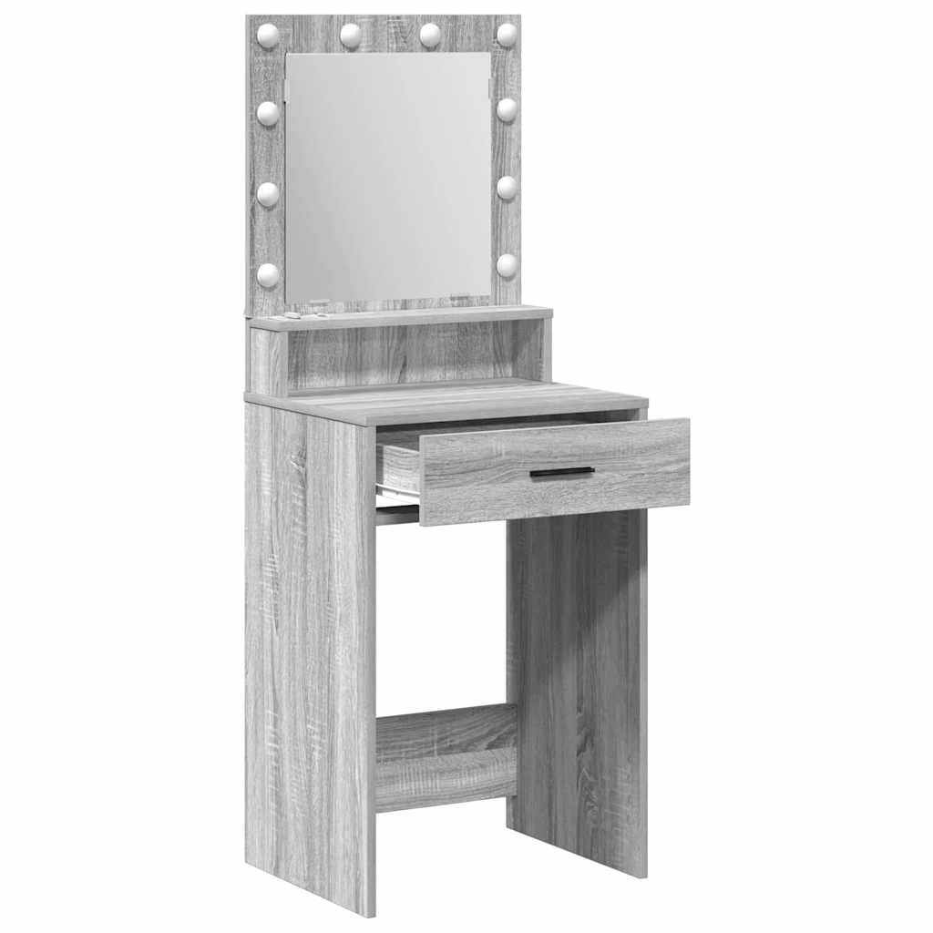 vidaXL Toaletka Szary Sonoma 50 x 41 x 135 cm Materiał drewnopochodny