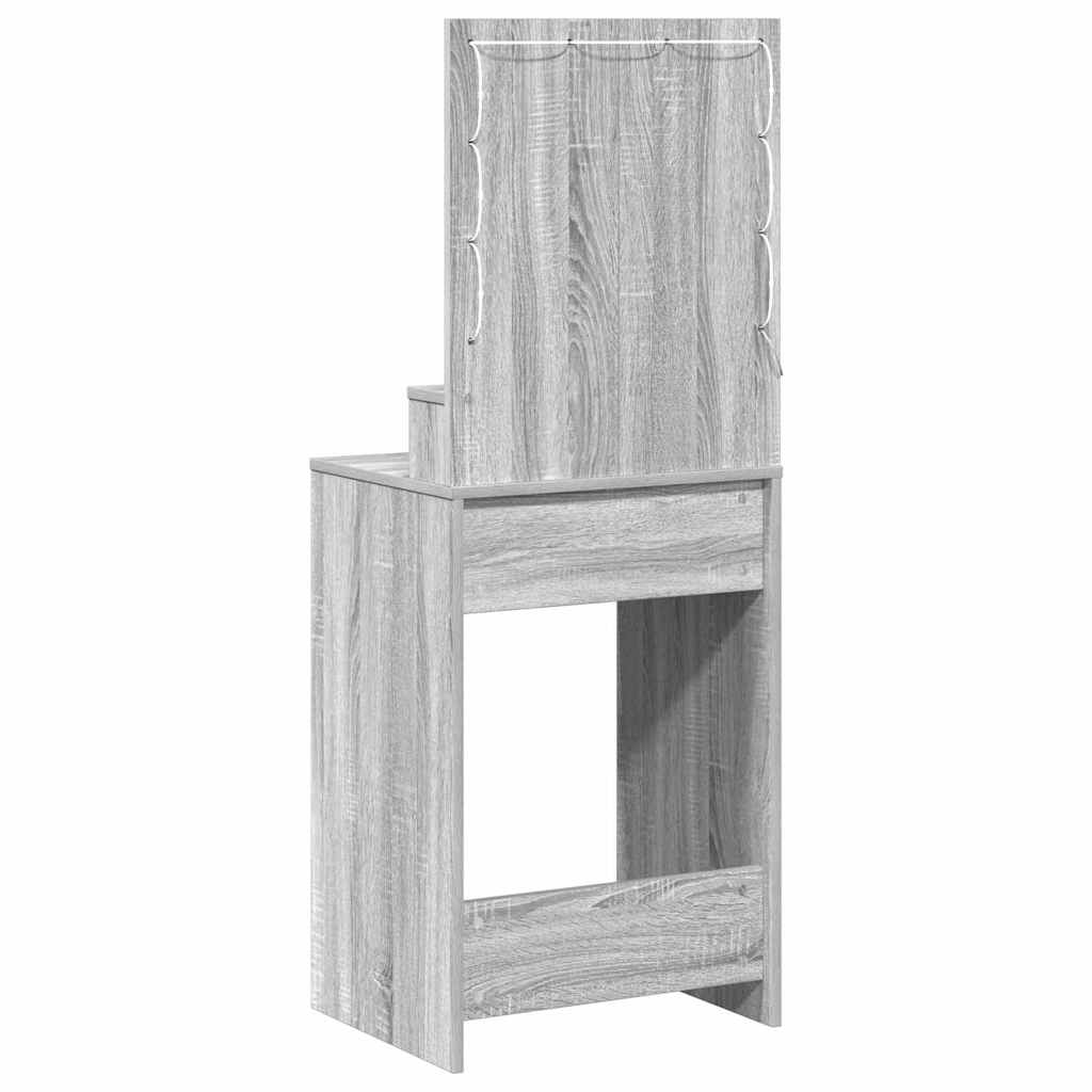 vidaXL Toaletka Szary Sonoma 50 x 41 x 135 cm Materiał drewnopochodny