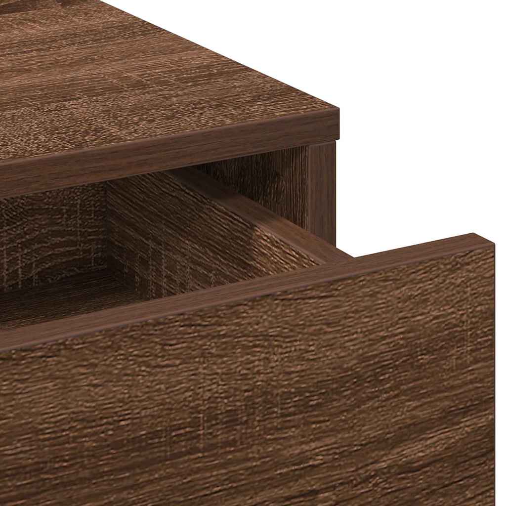 vidaXL Toaletka Brązowy dąb 50 x 41 x 135 cm Materiał drewnopochodny