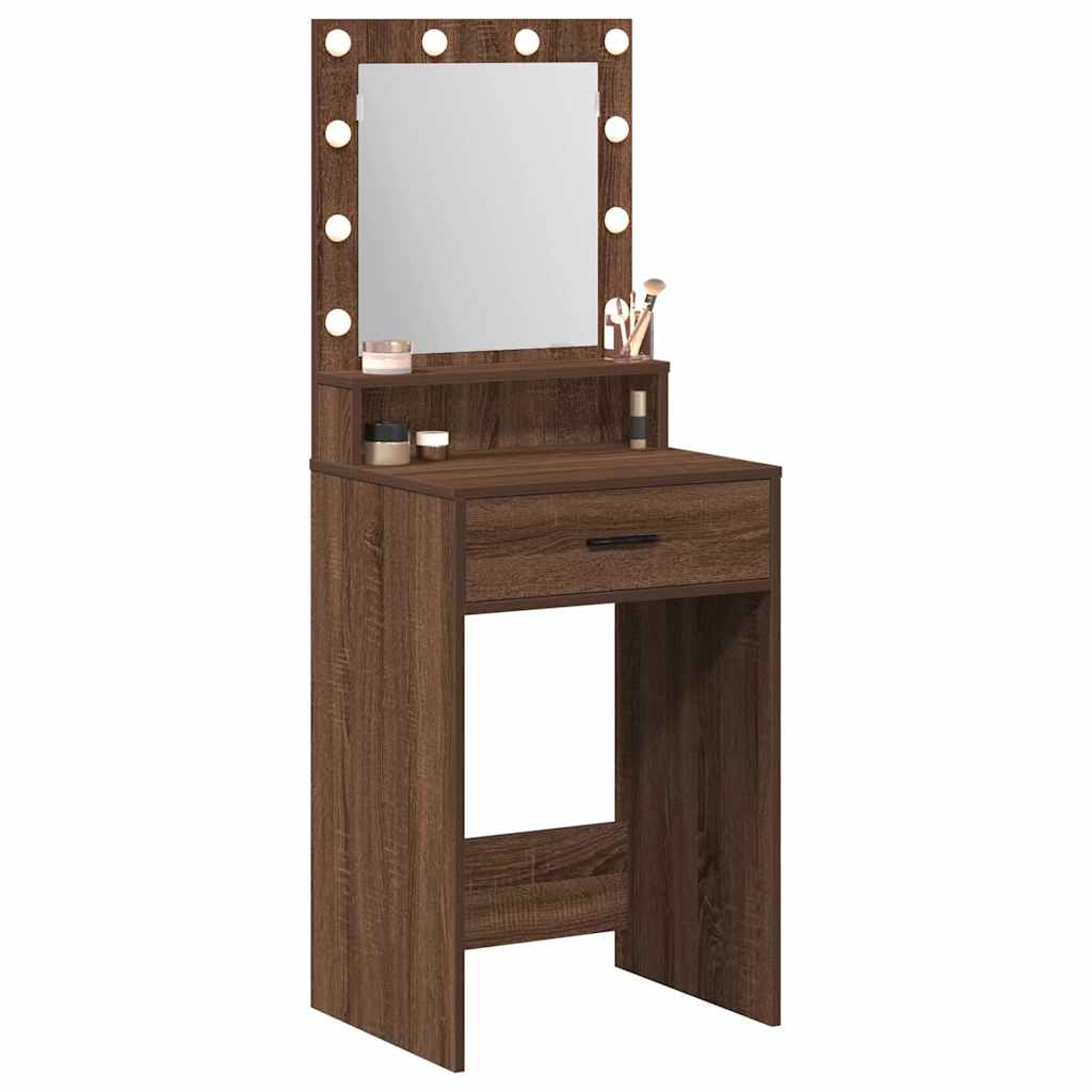 vidaXL Toaletka Brązowy dąb 50 x 41 x 135 cm Materiał drewnopochodny