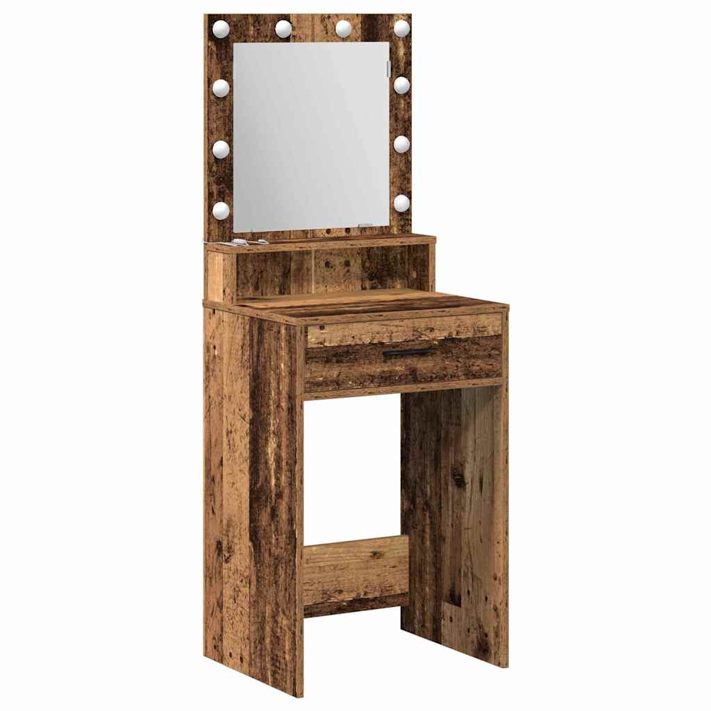 vidaXL Toaletka Stare drewno 50 x 41 x 135 cm Materiał drewnopochodny