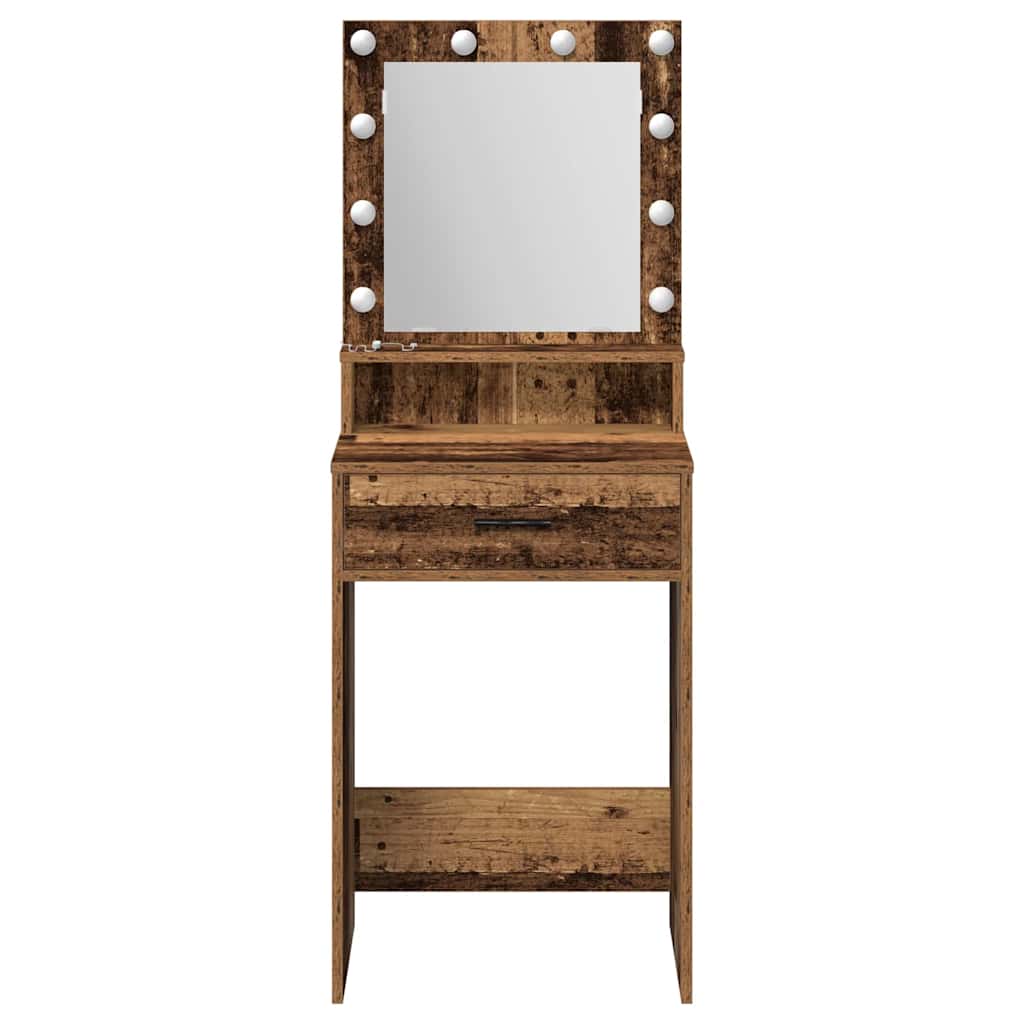 vidaXL Toaletka Stare drewno 50 x 41 x 135 cm Materiał drewnopochodny