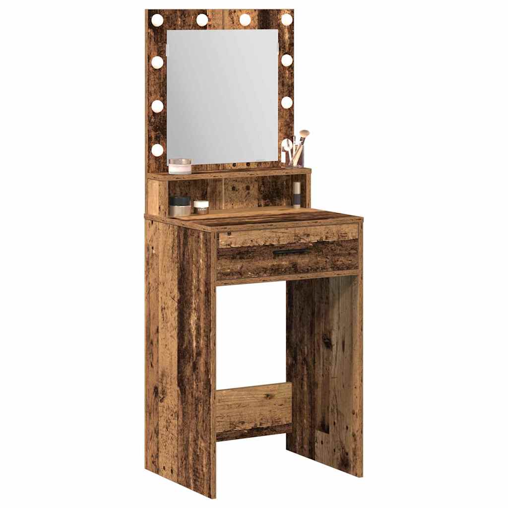vidaXL Toaletka Stare drewno 50 x 41 x 135 cm Materiał drewnopochodny