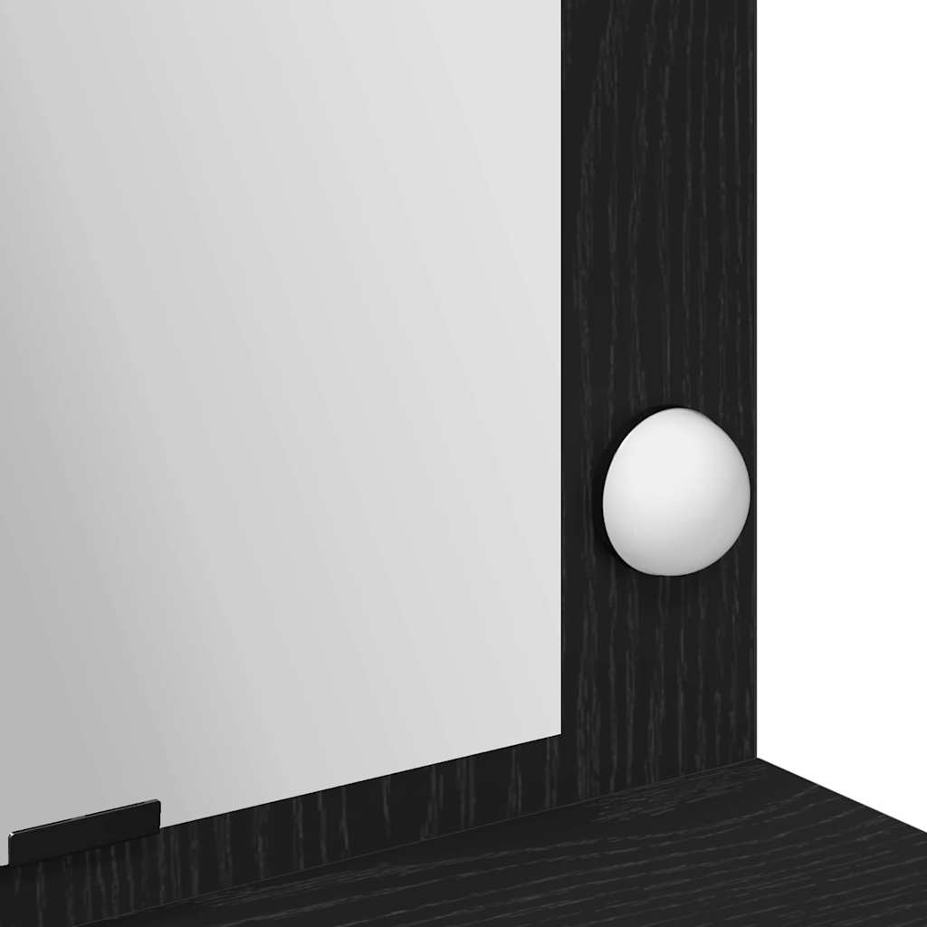 vidaXL Toaletka Czarny Dąb 100 x 41 x 135 cm Materiał drewnopochodny