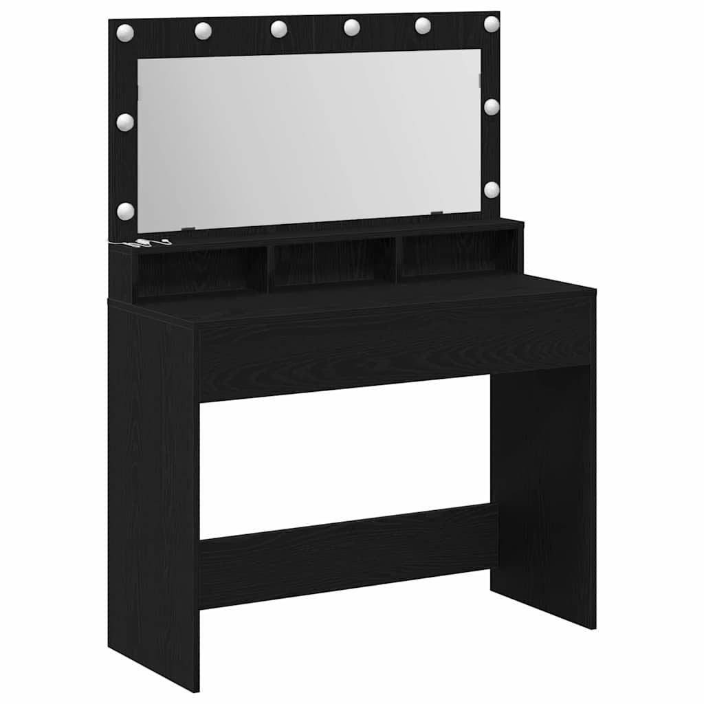 vidaXL Toaletka Czarny Dąb 100 x 41 x 135 cm Materiał drewnopochodny