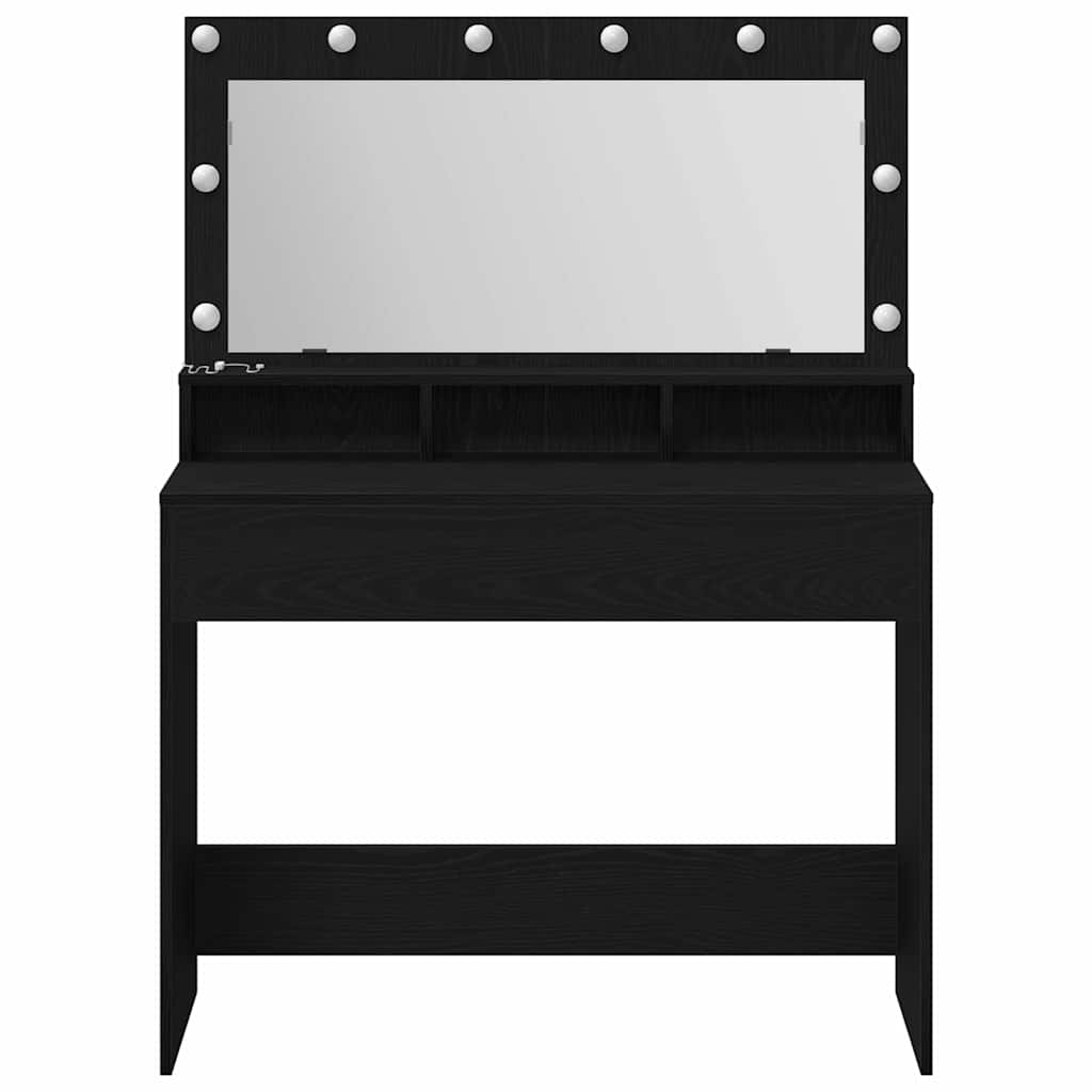 vidaXL Toaletka Czarny Dąb 100 x 41 x 135 cm Materiał drewnopochodny