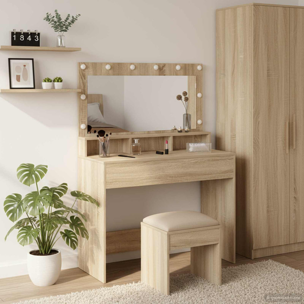 vidaXL Toaletka Dąb Sonoma 100 x 41 x 135 cm Materiał drewnopochodny
