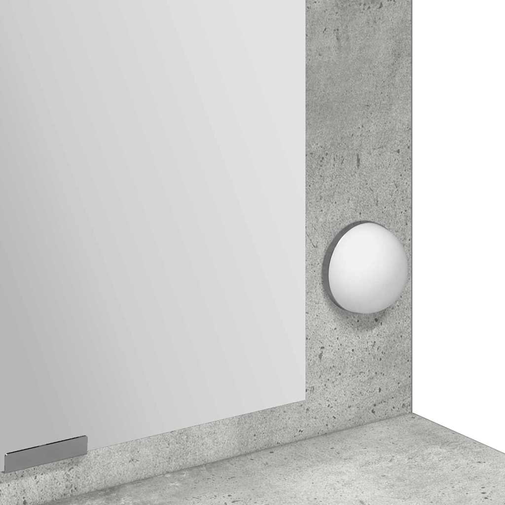 vidaXL Toaletka z półką Z lustrem Betonowy szary 100 x 41 x 135 cm