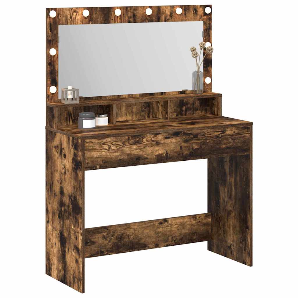 vidaXL Toaletka Dąb wędzony 100 x 41 x 135 cm Materiał drewnopochodny