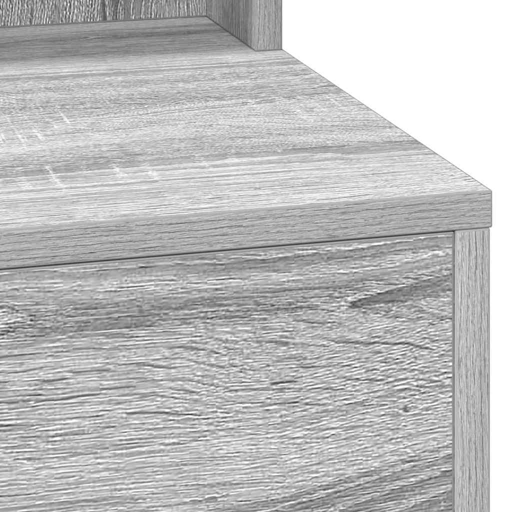 vidaXL Toaletka Szary Sonoma 100 x 41 x 135 cm Materiał drewnopochodny
