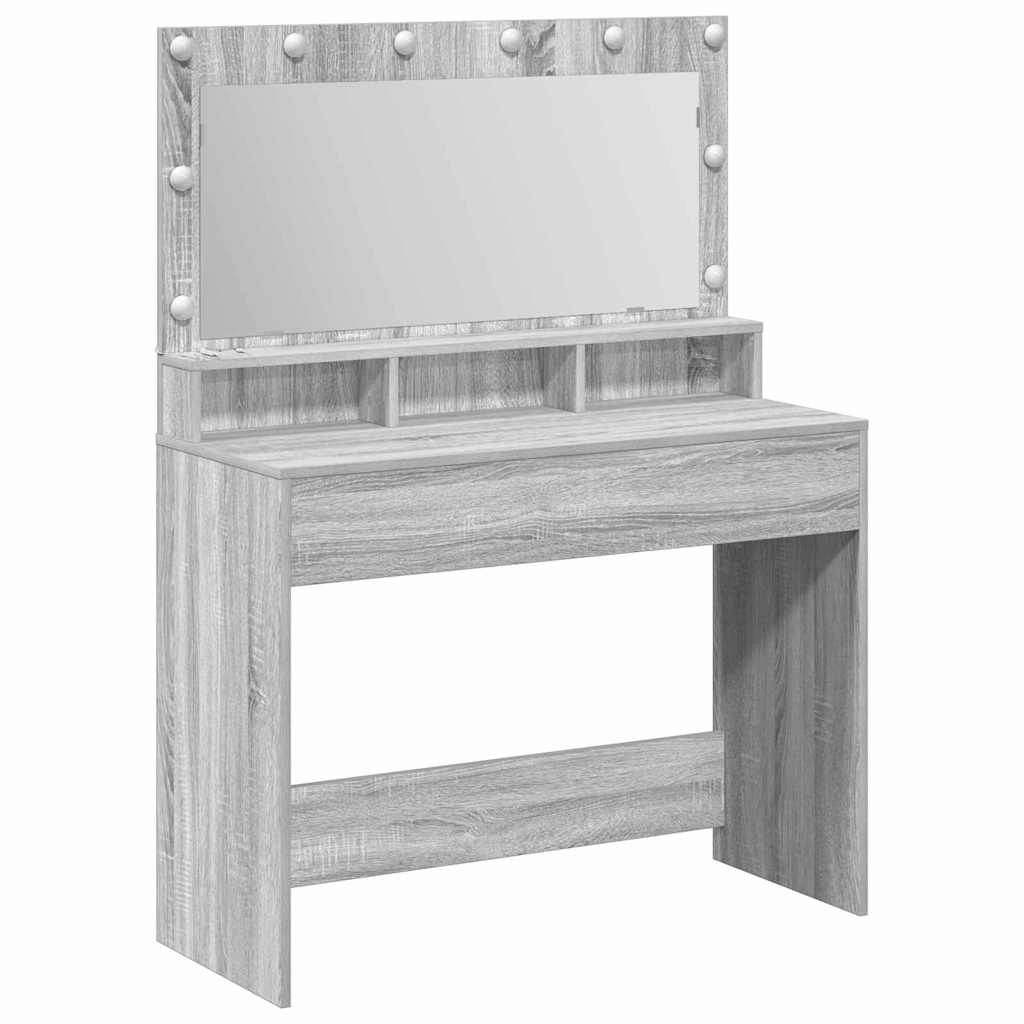 vidaXL Toaletka Szary Sonoma 100 x 41 x 135 cm Materiał drewnopochodny